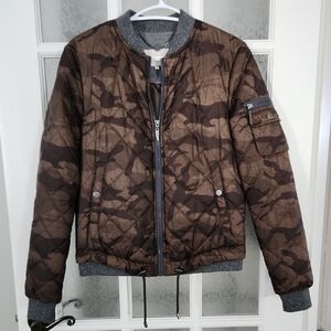 CREAM / Camouflage Zip Up Bomber Jacket